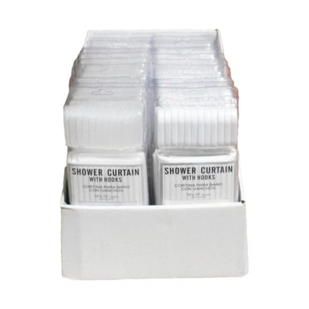 Fine-Line 72 x 70 in. Stripes Shower Curtain, White FI3303999